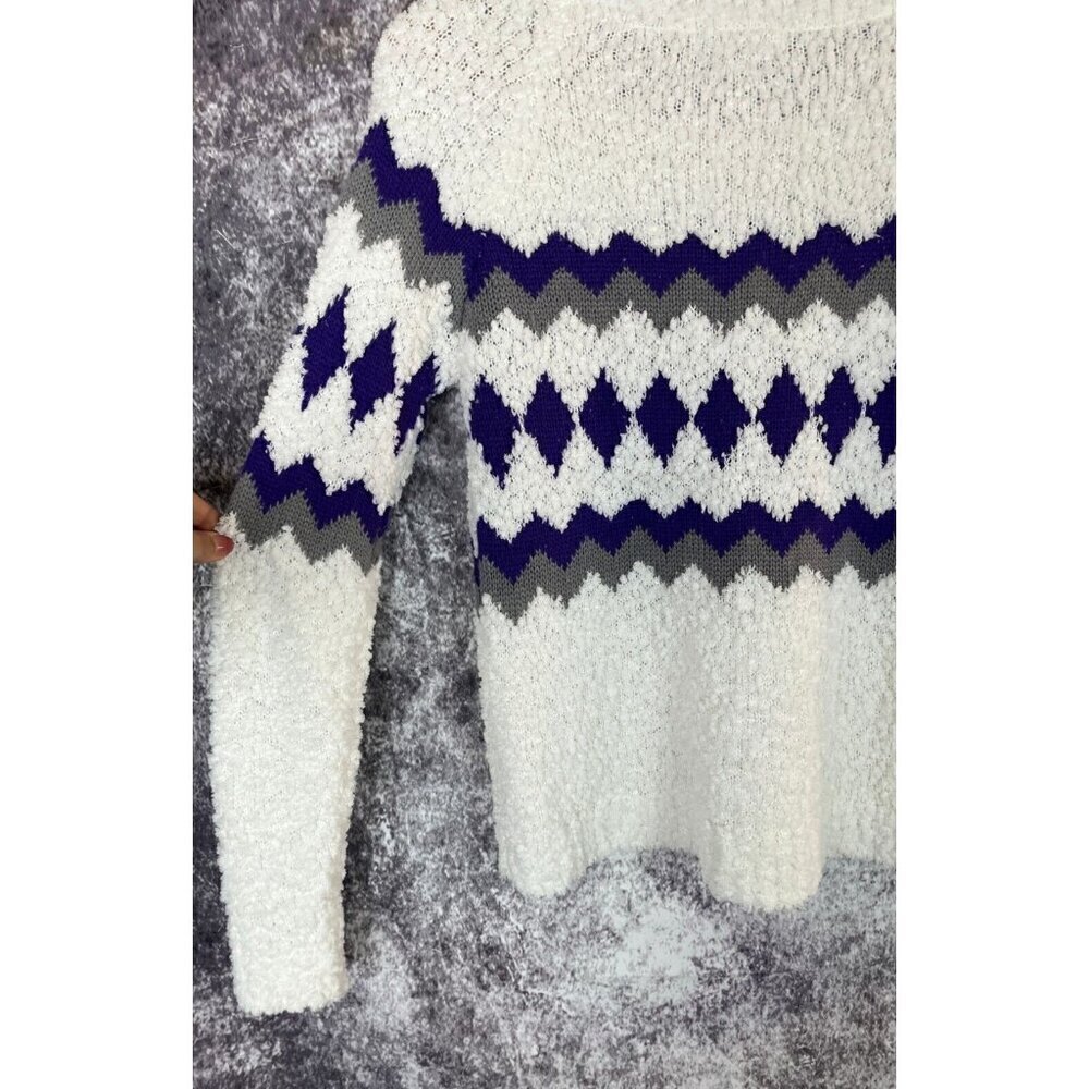Arizona Sweater Womens M Christmas Vintage Fair Isle Knit Pullover Snow Ski Warm - Picture 13 of 14